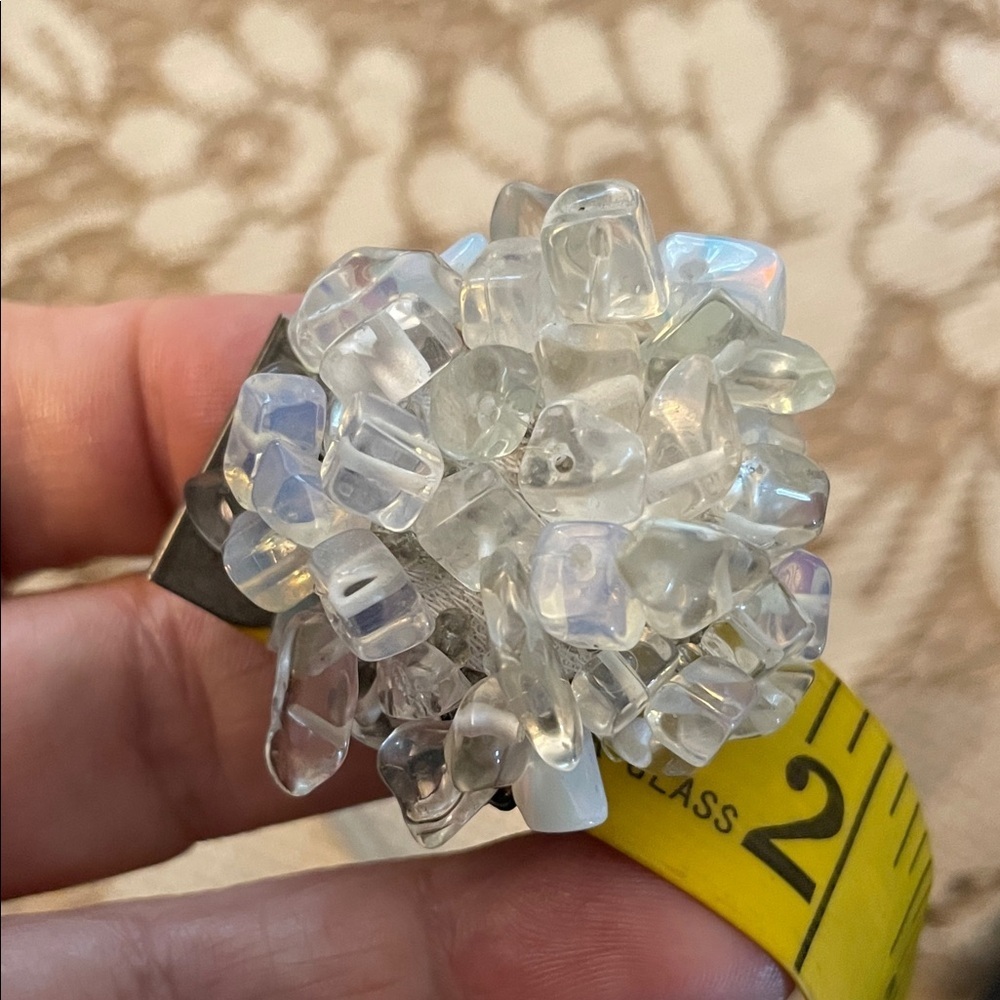 Opalite Multi Stone Chip Statement Opalescent Clu… - image 7